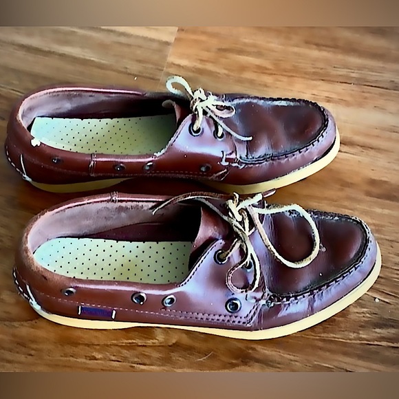 Sebago docksides boat shoes vintage lace up size 7.5 - Picture 4 of 13